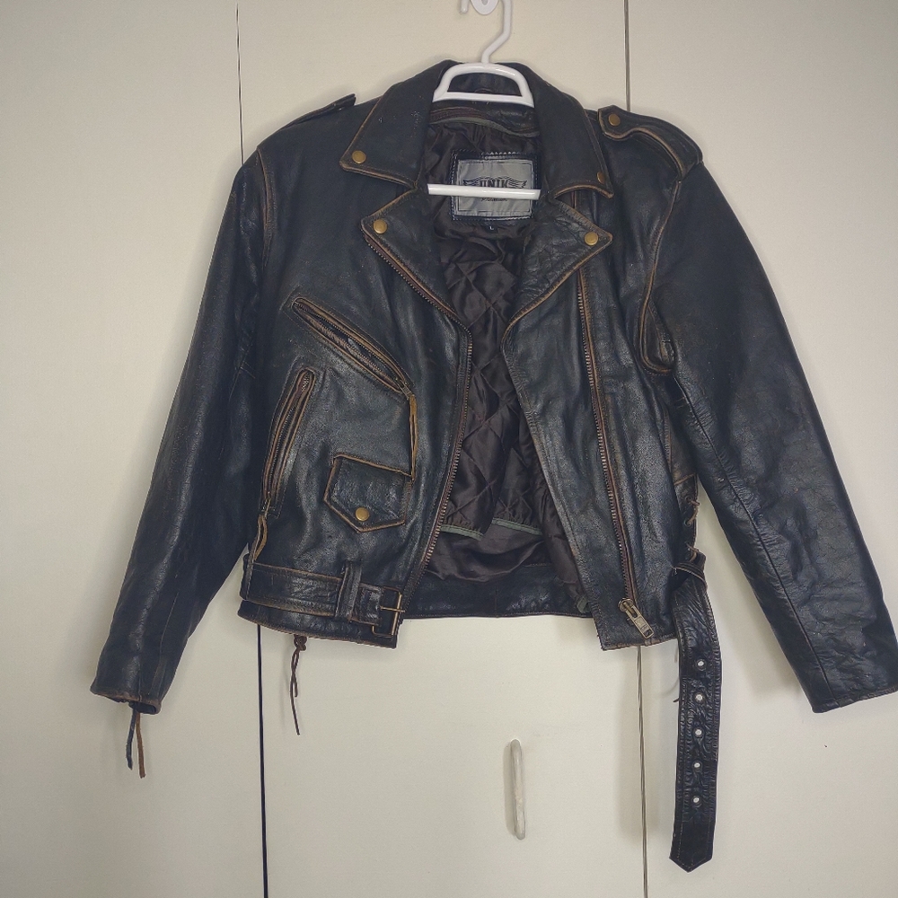 UNIK XENA WARRIOR PRINCESS women's large chocolate brown leather jacket